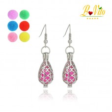 Boucles d'oreilles diffuseurs de parfum ou d’huile essentielle "goutte d'eau "