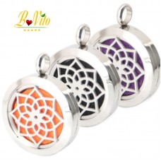 Collier diffuseur de parfum ou d’huile essentielle "Le lotus  "