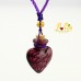 Collier diffuseur de parfum ou d’huile essentielle «Coeur» flacon en verre de Murano 