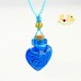 Collier diffuseur de parfum ou d’huile essentielle «Coeur» flacon en verre de Murano 