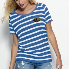 T-shirt Bio marinière, manches courtes pour femme 